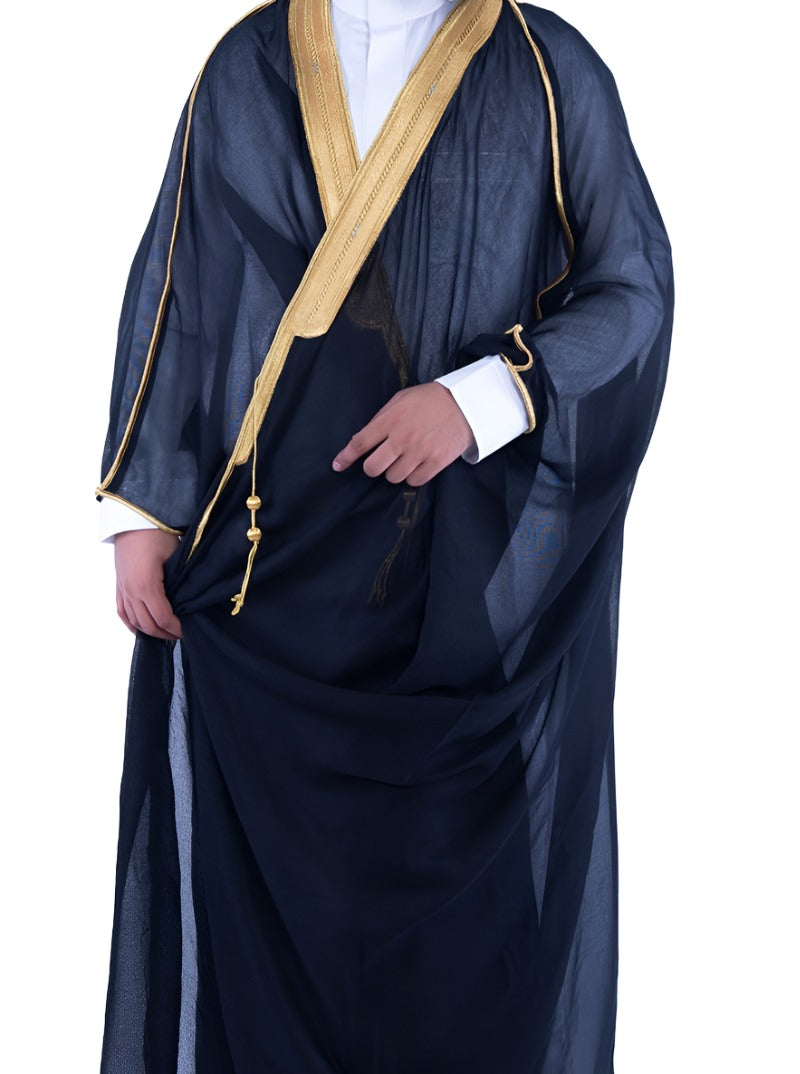 Malik Khaleeji Black Bisht