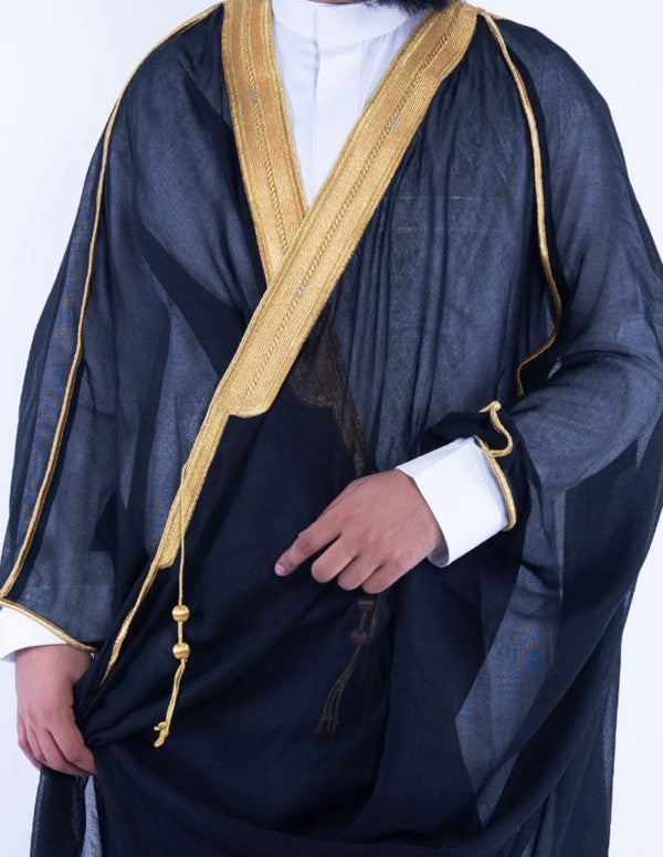Malik Khaleeji Black Bisht